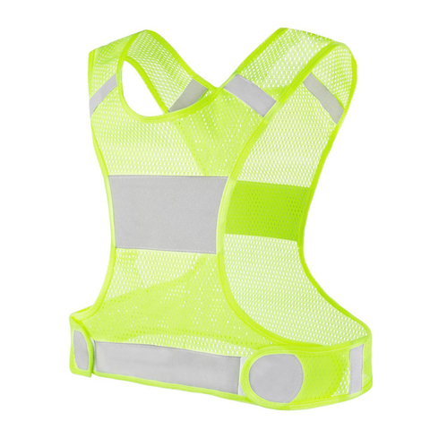 Chaleco reflectante para correr al aire libre Chaleco de Ciclismo Chaleco de seguridad ligero equipo deportivo para Mujeres Hombres trotar caminar ► Foto 1/6