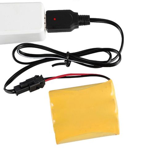 1 Uds. Cargador USB con enchufe SM de 3,6 V 2P 250mA con lámpara indicadora de carga Led para NiMH NiCD RC coche Robot juguetes Paquete de batería ► Foto 1/6