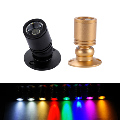 Mini focos LED de techo, luces abajo, 1W, 3W, AC85-265v, bombillas montadas en superficie para vitrina de mostrador ► Foto 1/6