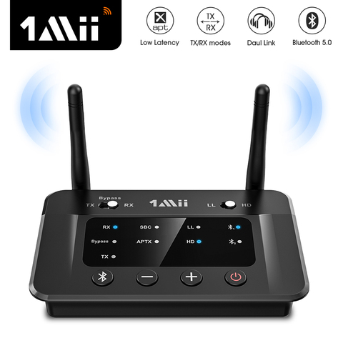 1Mii-receptor y transmisor de Audio B03 Bluetooth 5,0, adaptador inalámbrico aptX LL HD 3,5mm Aux 2 en 1 para TV, auriculares y PC ► Foto 1/6