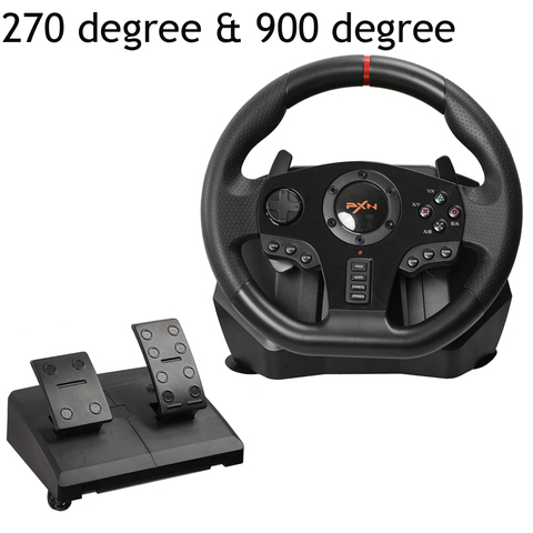 Pedal de dirección del volante para videojuegos, PXN V900, juego de carreras, Pedal del volante, vibración para PC/PS3/4/Xbox-One/Xbox /Switch 900 ° ► Foto 1/6