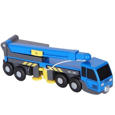 Conjunto de juguete tren multifuncional accesorios Mini camión grúa juguete Vheicles niños juguete Compatible con vías de ferrocarril de madera ► Foto 1/6