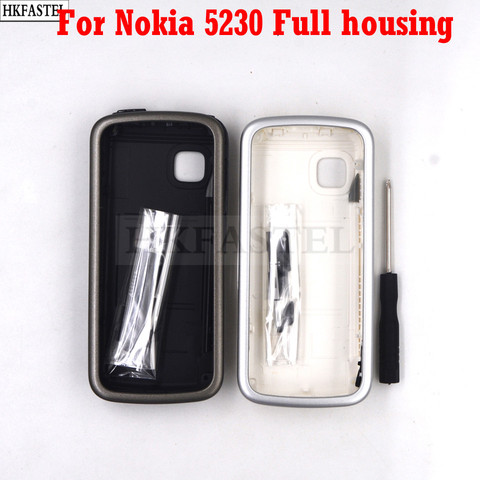 Carcasa de alta calidad para Nokia 5230, carcasa de teléfono móvil completa, piezas de recambio de teclado y herramientas, envío gratis ► Foto 1/6
