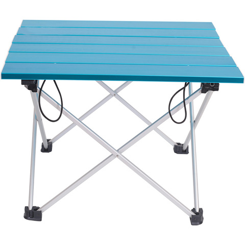 Mesa plegable de aluminio ultraligera para acampada, escritorio ligero para exteriores, para playa, patio trasero, barbacoa, fiesta, tamaño S ► Foto 1/6