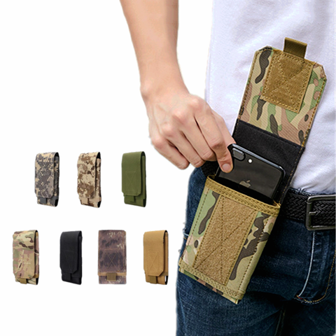 Riñonera para teléfono táctica para hombre, bolsa de cintura de nailon, para deportes al aire libre, correr, senderismo, Camping, caza, bolso de hombro militar resistente al agua ► Foto 1/6