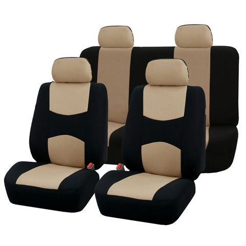 Conjunto completo de fundas de asiento de coche Universal Fit protectores de asiento de coche de alta calidad accesorios interiores de coche Beige para Lada Largus ► Foto 1/6