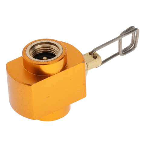 Hornillo de Camping con relleno de propano, quemador de cocina de aleación de aluminio, conector de válvula de llenado de butano de 6,3x2,95x1,8 cm ► Foto 1/6