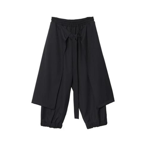 Pantalones informales de doble diseño de capas para hombre, pantalón de pierna ancha, holgado, estilo japonés Yamamoto ► Foto 1/6