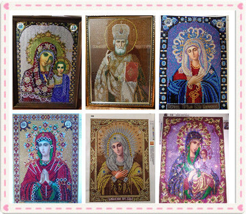 Pintura de diamantes artesanal, punto de cruz bordado de icono religioso 5D, mosaico de diamantes de cristal bordado, regalo de decoración de Año Nuevo 2022 ► Foto 1/6