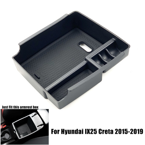 Bandeja de Caja de almacenamiento para apoyabrazos de coche para Hyundai Kona Encino CELESTA Tucson iX35 iX25 Creta VERNA Solaris LAFESTA Elantra Avante Mistra ► Foto 1/6