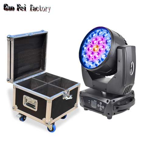 Caja de vuelo 4 en 1 con luces Led RGBW de 19X15W, con cabezal móvil, lavado de Lira, DJ, disponible ► Foto 1/6