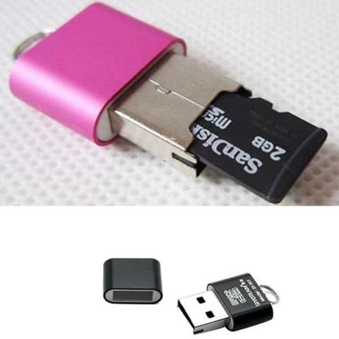 Lector de tarjetas mini portátil USB 2,0 sd micro tf T-flash adaptador de lector de tarjeta de memoria flash ► Foto 1/2