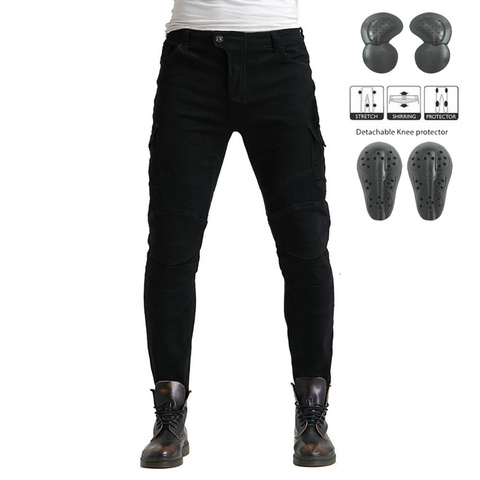 Pantalones de motociclismo para hombre, pantalón informal de aramida para Motocross, pantalones vaqueros para motocicleta, equipo de protección ► Foto 1/6