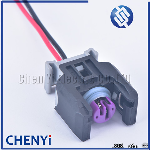 Delphi EFI-inyector diésel de motor common rail H5H6, Conector de boquilla para Buick The Great Wall 13816706 con cable, 2 pines sellados ► Foto 1/6