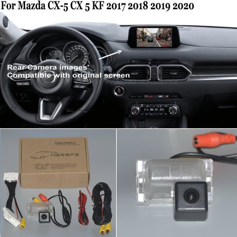 Cámara de visión trasera para Mazda CX-5, CX 5, CX5, KF 2017 ~ 2022, cable adaptador de 28 Pines, Compatible con pantalla Original, HD, CCD, visión nocturna ► Foto 1/5