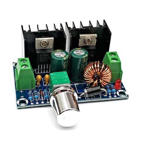XH-M401 DC-DC convertidor Buck de reducción de módulo de fuente de alimentación PWM ajustable 4-40V a 1,25-36V DC regulador de voltaje CC 8A 200W ► Foto 1/6