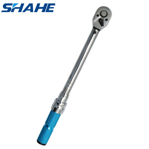 Shahe-llave dinamométrica de trinquete para coche y bicicleta, herramientas manuales de reparación, ajustable, precisión 1/2, 5-60 N.m, 3/8 