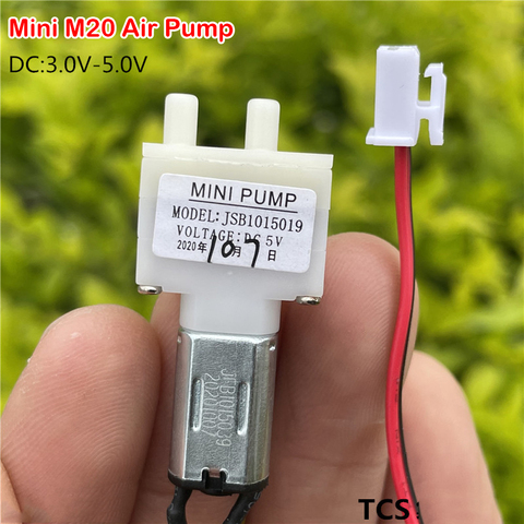 Nuevo TCS DC 3V 3,7 V 5V Mini aire mudo bomba de oxígeno Boma M20 bomba de Motor para tanque de agua de peces esfigmomanómetro Monitor doble agujero ► Foto 1/5