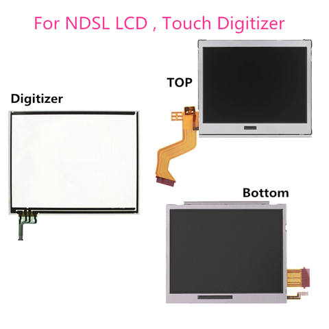 Pantalla LCD superior/inferior de repuesto, cristal de Digitalizador de pantalla táctil para consola de juegos Nintendo DS Lite, DSL, NDSL ► Foto 1/6