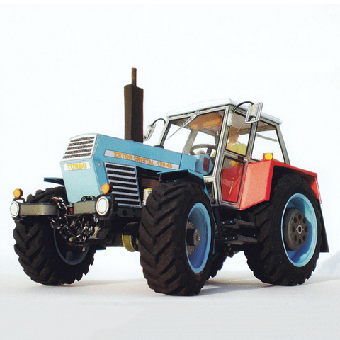 Zetor de cristal 120 45 Tractor 1:32 checo plegable de corte Mini 3D modelo de papel manualidades hágalo usted mismo adulto hecho a mano artesanía juguetes ZX-048 ► Foto 1/6