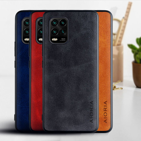 Funda de piel para Xiaomi Mi 10 Lite Pro 5G, cubierta de cuero Vintage de lujo para teléfono xiaomi mi 10 lite ► Foto 1/6