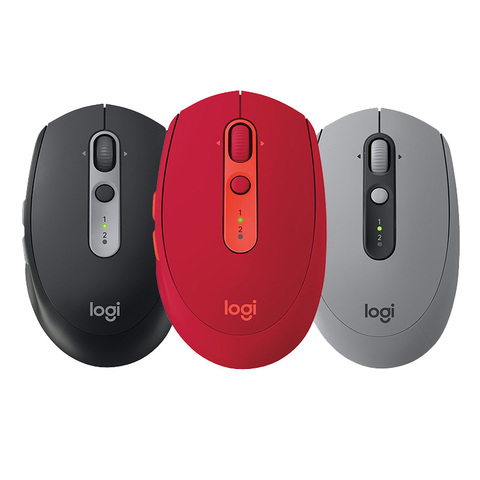 Logitech-ratón óptico silencioso M590, inalámbrico por Bluetooth, 2,4 GHz, modo Dual uniforme, 1000 DPI, multidispositivo, para oficina, PC ► Foto 1/6