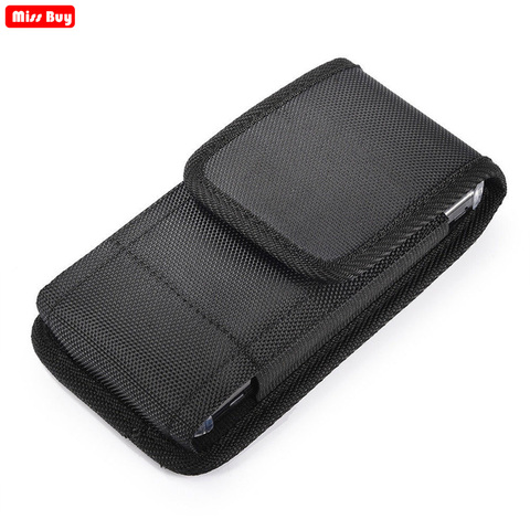 Bolso del teléfono para Huawei Honor 10X 9X Pro 8X 8A 8C 7X 7A 7C 6X 6A 6C 5X 5A 5C 4C 4X caso Clip de cinturón funda Oxford cubierta de tela ► Foto 1/6