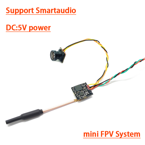 Sistema FPV 5,8 Ghz 40CH 25/100mW FPV transmisor con smartaduio CMOS 800TVL Cámara FPV Drone como Whoop Tiny hoja lámina Inductrix ► Foto 1/6