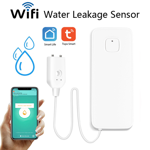 Tuya-Sensor inteligente de fugas de agua, Detector de alarma, alerta de inundación, sistema de seguridad de desbordamiento, WIFI en casa ► Foto 1/6