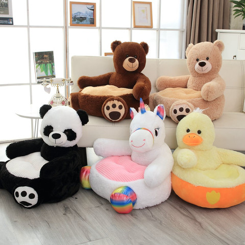 Almohada de felpa con dibujos de unicornios y oso de peluche para niños, asiento de bebé Kawaii, almohada de sueño reparador, regalo para niños, 1 unidad, 50cm ► Foto 1/6