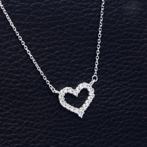 DXJEL-collares de corazón de amor para mujer, 100% Plata de Ley 925 de la República, envío directo, 2022 ► Foto 1/6