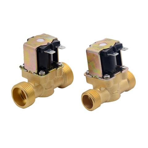 Válvula Magnética solenoide eléctrica, latón normalmente cerrado para Control de agua, DC 24V AC 3/4 V DC12V, 1/2 