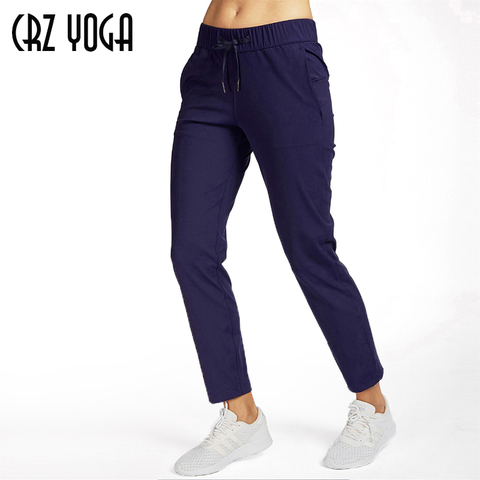 CRZ YOGA pantalones elásticos con cordón en la cintura para mujer, pantalones deportivos de entrenamiento ► Foto 1/6