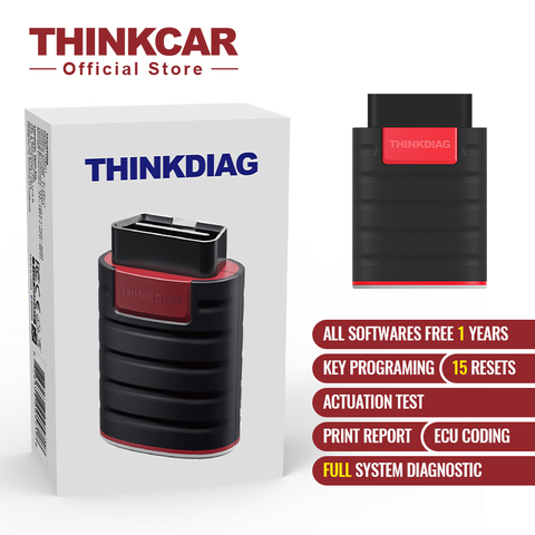 ThinkDiag-herramienta de diagnóstico de coche, lector de códigos de coche, todos los programas, prueba de acción, codificación ECU gratis, 1 año, 15 servicios de reinicio ► Foto 1/6