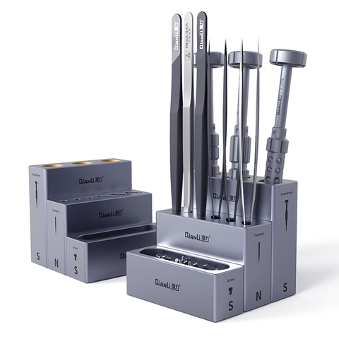 Qianli iCube-caja de almacenamiento de aleación de aluminio de alta calidad para reparación de teléfonos, destornillador con pinzas, organizador de piezas de tornillo, 4 unidades ► Foto 1/6