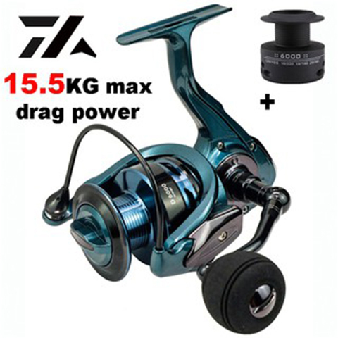 Carrete doble para pesca de alta calidad, equipo con engranajes giratorios de alta velocidad y capacidad de carga de hasta 15,5 kg, 14 + 1BB, novedad ► Foto 1/6