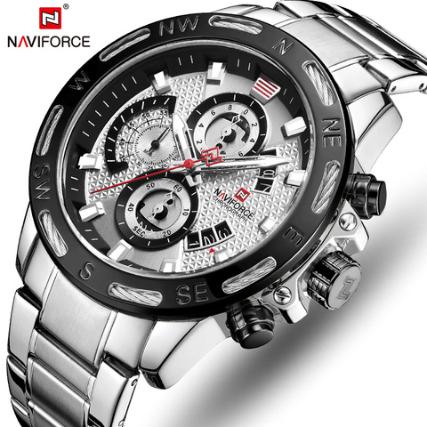 NAVIFORCE-Reloj de pulsera de cuarzo para hombre, cronógrafo de lujo, estilo militar, a la moda ► Foto 1/6