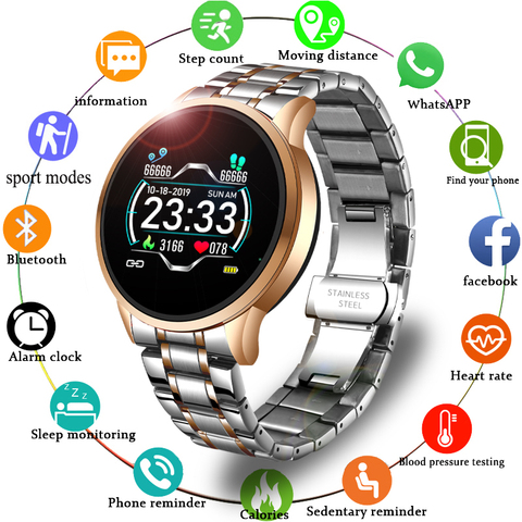 En este momento 2022 Neue inteligente Uhr Männer Frauen deporte Uhr-led bildschirm Wasserdichte Fitness Tracker für Android ios podómetro inteligente Uhr ► Foto 1/6