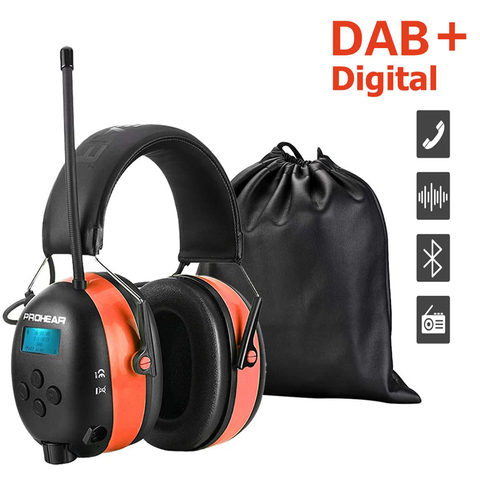 Protección Auditiva de Radio con orejeras de Radio extraíbles DAB +/5,0 Bluetooth/FM micrófono incorporado reducción de ruido SNR30dB ► Foto 1/1