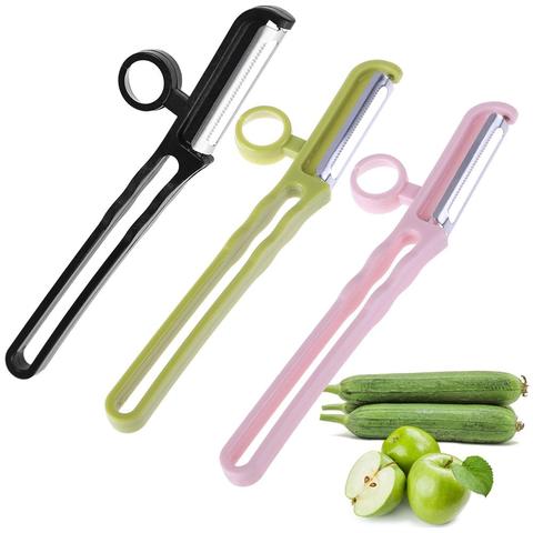 2 en 1 de acero inoxidable pelador rallador vegetal de la fruta pelador cuchillo cortador de exprimidor de Super pelador de patatas herramienta de cocina Gadgets ► Foto 1/6