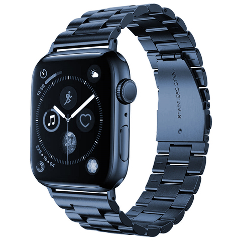 Pulsera para Apple Watch SE SERIE DE gomillas 6, 5, 4, 40mm, 44mm, correa de acero inoxidable para iWatch 3, 38mm, 42mm, azul marino ► Foto 1/6