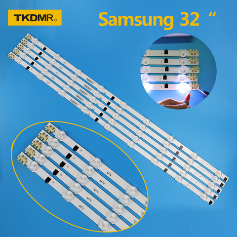 Tira de retroiluminación Led para Samsung UE32F4000AW UE32F5000AK UE32F5030AW UE32F5300AW UE32F5300AK, Kit de barras LED para TV, lente de 9 lámparas, 5 bandas ► Foto 1/6