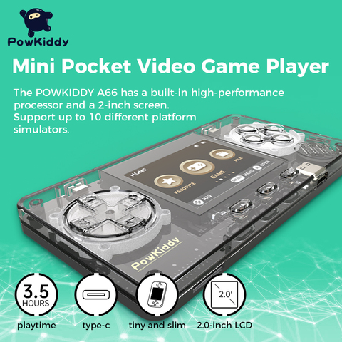 POWKIDDY-Mini consola de juegos TRIMUI Ultra pequeña, carcasa de Metal transparente, compatible con agregar ROM, regalos baratos para niños ► Foto 1/6