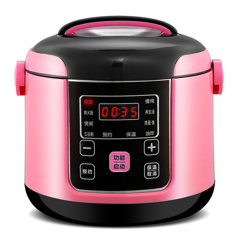 Mini multifunción de acero inoxidable olla de presión eléctrica vapor de arroz eléctrico 2l portátil Multicooker cocina del vapor ► Foto 1/3