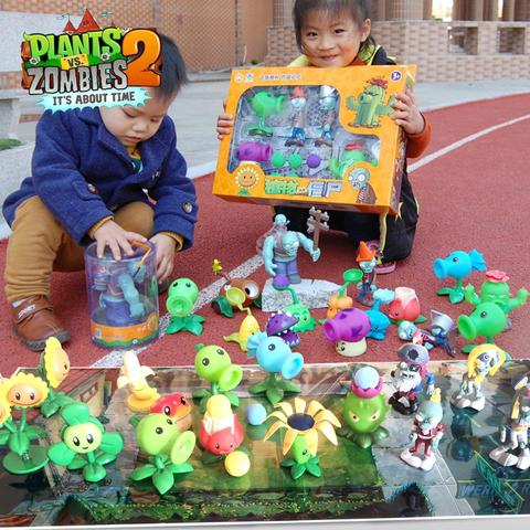 Plants vs. Zombie 2-conjunto completo de juguetes para niños, regalo para niños, figuras de animación de gran eyección, muñecos con caja de colores ► Foto 1/6