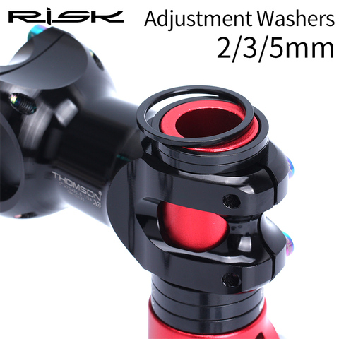 RISK-espaciadores de aleación de aluminio para horquilla de bicicleta, accesorios para manillar de elevación, 2/3/5mm ► Foto 1/6