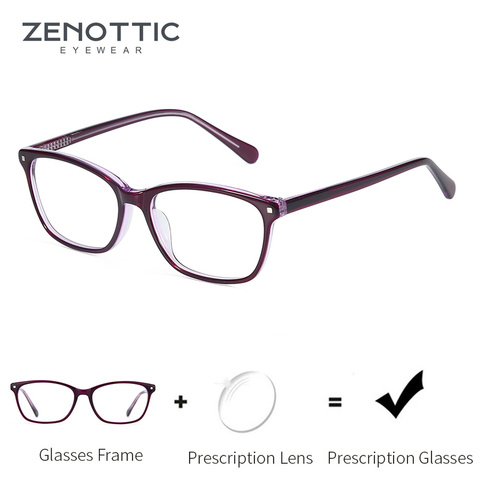 ZENOTTIC-gafas graduadas de acetato para mujer, gafas transparentes para miopía, marcos de anteojos a la moda, 2022 ► Foto 1/1