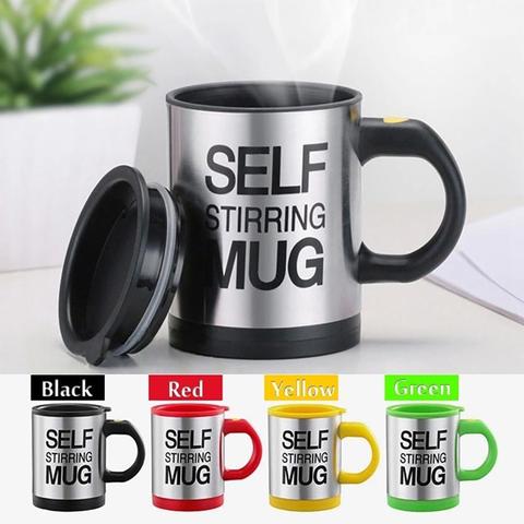 Taza agitadora automática de acero inoxidable, 400ml, taza mezcladora de leche y café, utensilios de cocina ► Foto 1/6