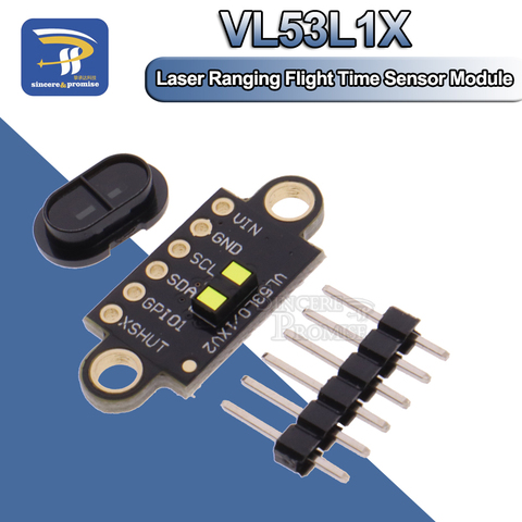 VL53L1X Módulo de Sensor de tiempo de vuelo, rango láser, 3V-5V, distancia, 400cm, módulo de extensión de placa para Arduino ► Foto 1/6