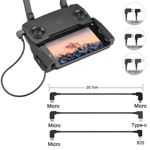 Cable de datos para DJI Mavic Mini Air Pro Platinum 2 Zoom Pro, micro-usb estándar, puerto inverso, IOS, tipo C, adaptador de teléfono para tableta ► Foto 1/6